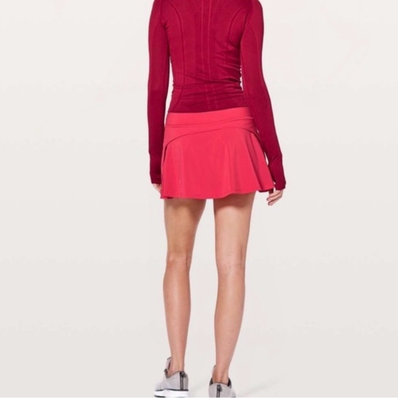 LULULEMON Play Off the Pleats Skirt Coral Pink Tennis Running Size 6 - Picture 2 of 14